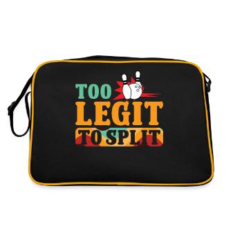 Perfect Bowling player Design - Retro Tasche - Schwarz/Gold - Hinten