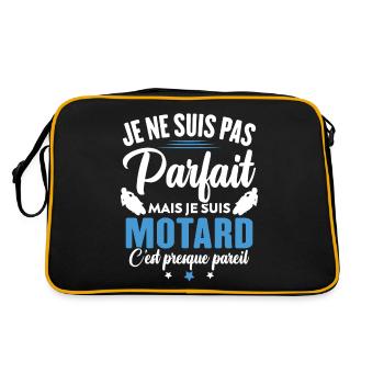 Je ne suis pas parfait mais je suis motard - Sac Retro - noir/or - Dos