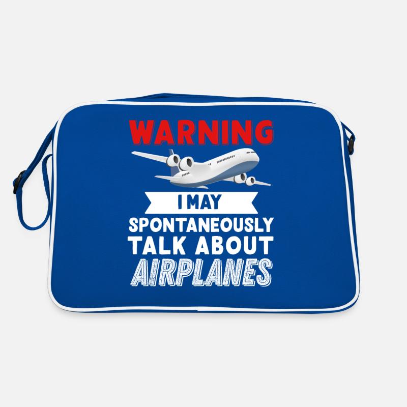 I Talk about Airplanes Retro Tasche