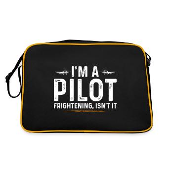 Funny Aviator saying - Retro Bag - black/gold - Back