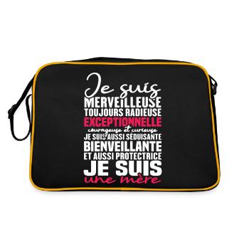 Je suis merveilleuse, je suis une mère - Sac Retro - noir/or - Dos