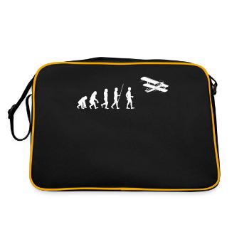 Airplane Heartbeat - Retro Bag - black/gold - Back