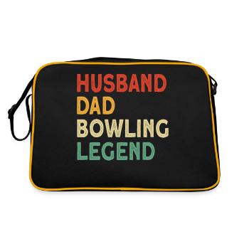 Mari papa Bowling Legend Design - Sac Retro - noir/or - Dos