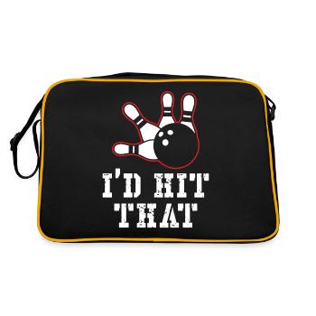 I'd hit that Bowling Design - Retro Tasche - Schwarz/Gold - Hinten