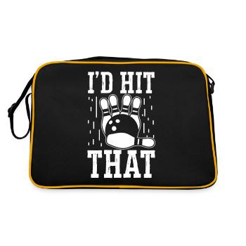 I'd hit that Bowling Design - Retro Tasche - Schwarz/Gold - Hinten