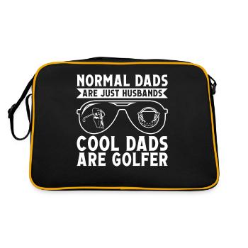Normal Dads are just Husbands perfect - Retro Tasche - Schwarz/Gold - Hinten