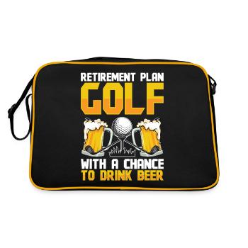 Retirement Plan Golf with a chance to - Retro Bag - black/gold - Back