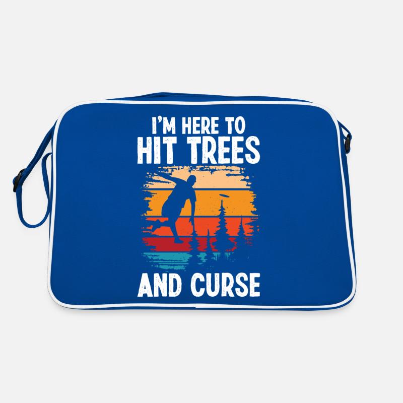 Disc Golfer hit Trees and Curse Retro Tasche