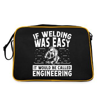 If welding was easy be called - Retro Bag - black/gold - Back
