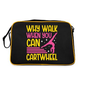 Funny Gymnastics for Girls - Retro Tasche - Schwarz/Gold - Hinten