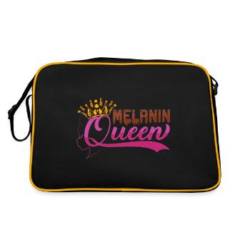 Melanin American Natural Afro - Retro Tasche - Schwarz/Gold - Hinten