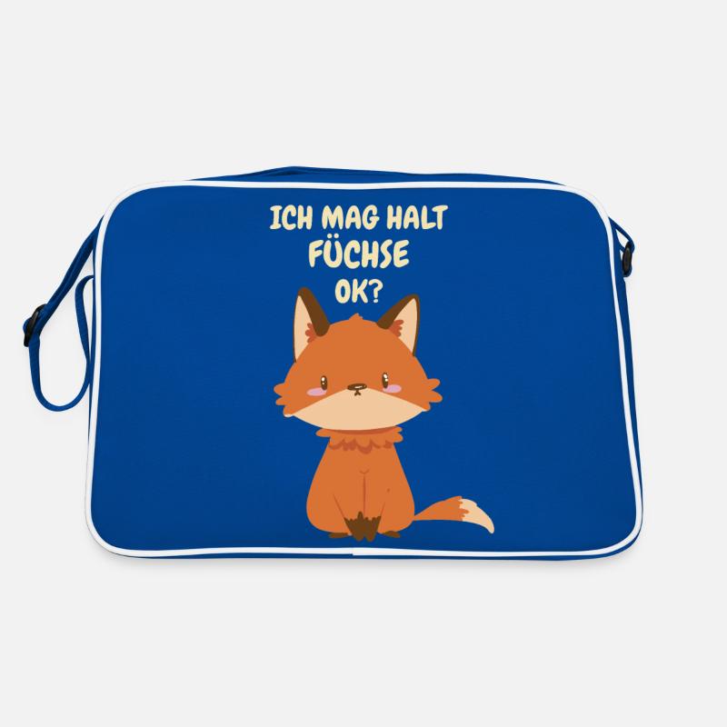 Fuchs Füchse Wildtier Waldtier Rotfuchs Retro Tasche
