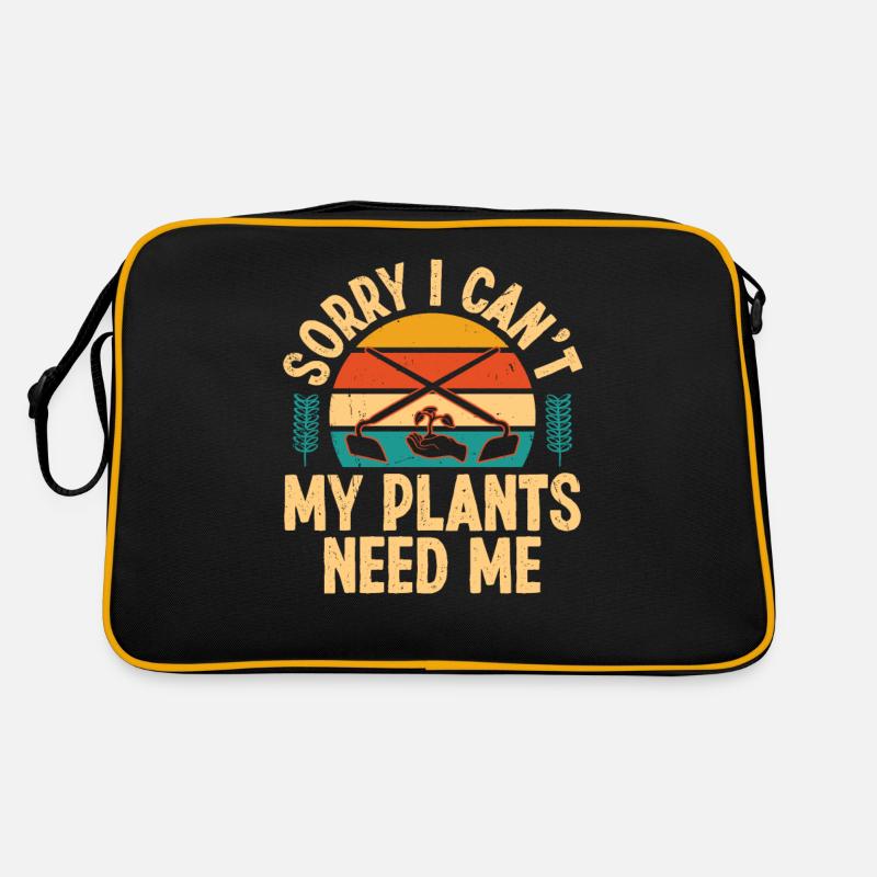 Sorry i can't my Plants need me Retro Tasche