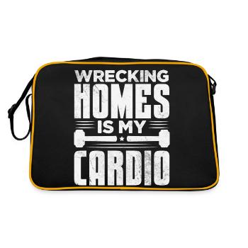 Détruire des maisons est mon cardio Motive - Sac Retro - noir/or - Dos