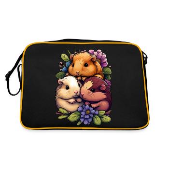 Guinea Pig Shorthair Long Hair Crested - Retro Bag - black/gold - Back