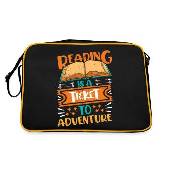Reading Books Book Love - Retro Bag - black/gold - Back