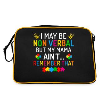 Je peux être autiste non verbal - Sac Retro - noir/or - Dos