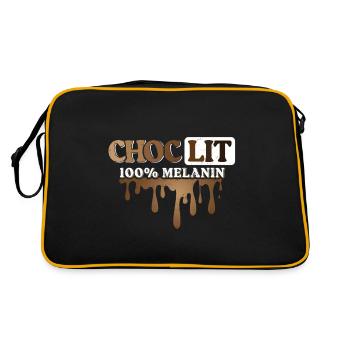 Choclit Melanin Design - Retro Tasche - Schwarz/Gold - Hinten