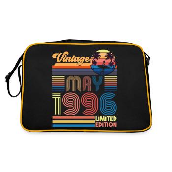 Born May 1996 Birthday Gift May 1996, MAY, May - Retro Bag - black/gold - Back