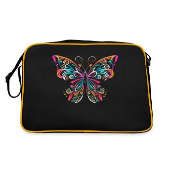 Papillon Papillon Coloré - Sac Retro - noir/or - Dos