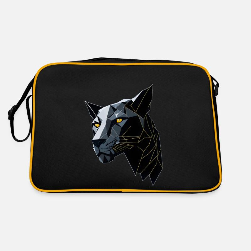 Geometric Panther Head Retro Bag