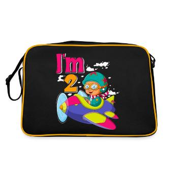 Now i'm 2 - Retro Tasche - Schwarz/Gold - Hinten