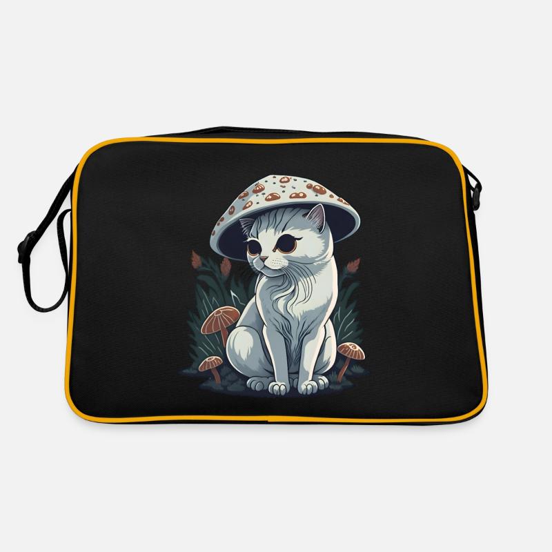 Chat champignon trippy Sac Retro