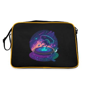 Galactic Record Player - Retro Bag - black/gold - Back