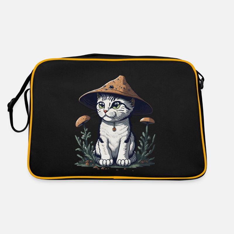 Chat champignon Sac Retro