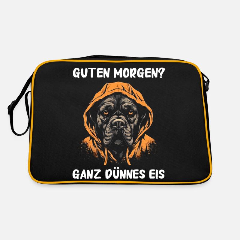Cane Corso Italiano Hund - Retro Tasche - Schwarz/Gold