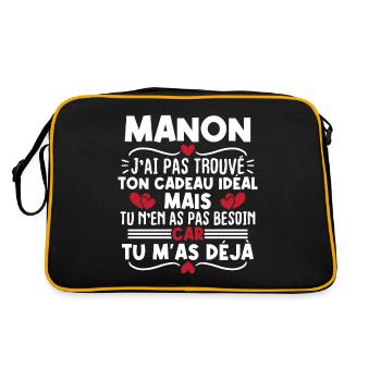 Manon j'ai pas trouvé ton cadeau idéal... - Sac Retro - noir/or - Dos