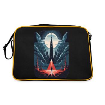 illuminat illuminati Gebirde Dreieck Man - Retro Tasche - Schwarz/Gold - Hinten