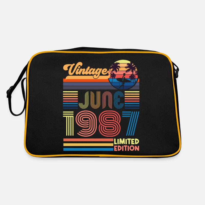 1980 Juni,1980,Juni 1980,Juni,Geburtstag 19. Juni Retro Tasche