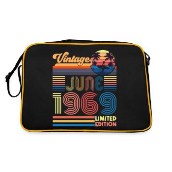 Geburtstag Juni 1969. Juni 1969 Juni 1969 Geschenk - Retro Tasche - Schwarz/Gold - Hinten