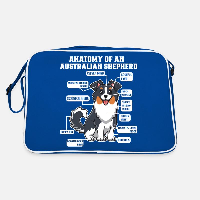 Australischer Schäferhund Aussie Dad Aussie Mom Retro Tasche