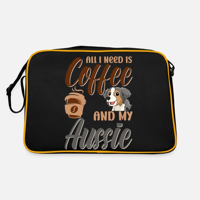 Australischer Schäferhund Aussie Dad Aussie Mom Retro Tasche