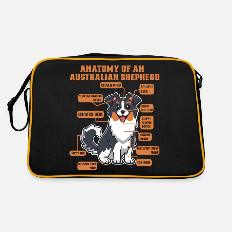Australischer Schäferhund Aussie Dad Aussie Mom Retro Tasche