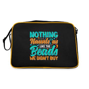 Nothing haunts us like the beads we - Retro Bag - black/gold - Back