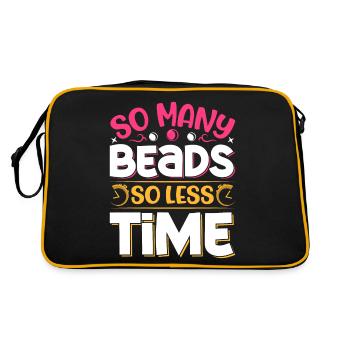 So many beads so less time - Retro Bag - black/gold - Back