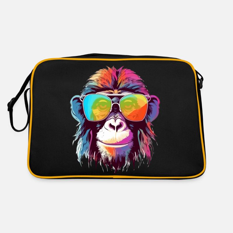 Bily, der bebrillte Affe Retro Tasche