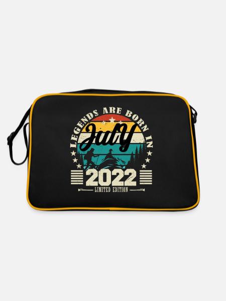 July 2022. Birthday gift July 2022. - Retro Bag - black/gold - Back