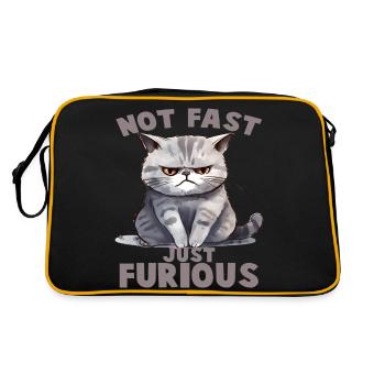 Pas de la graisse, juste furieuse - Sac Retro - noir/or - Dos