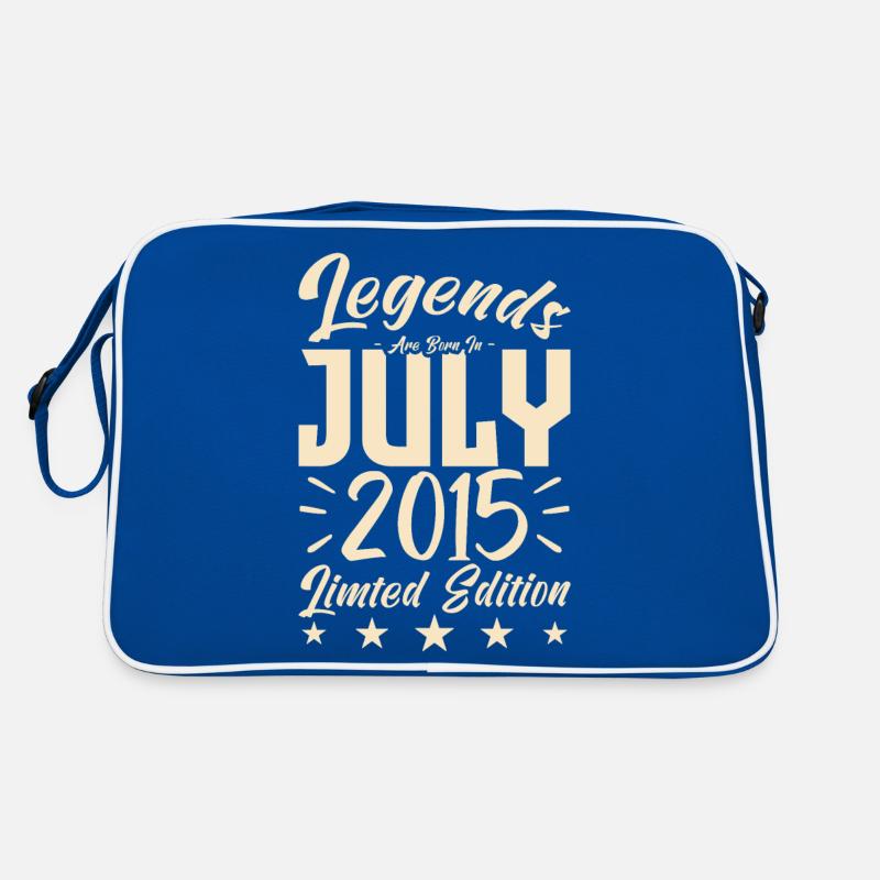 Geboren im Juli 2015. Geburtstagsgeschenk. Retro Tasche