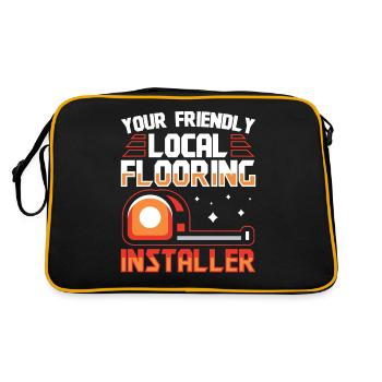 Votre installateur de revêtements de sol - Sac Retro - noir/or - Dos