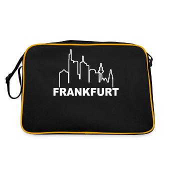 Frankfurt Hessen Deutschland Frankfurter - Retro Tasche - Schwarz/Gold - Hinten