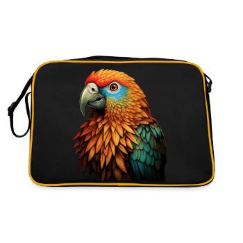 Perroquet coloré - Sac Retro - noir/or - Dos
