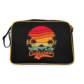 Sommerferien in Kalifornien - Retro Tasche - Schwarz/Gold - Hinten