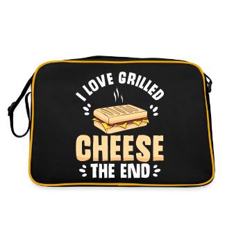 Amour Fromage Grillé Hommes Femmes - Sac Retro - noir/or - Dos