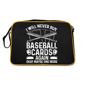 Funny Baseball Card Design - Retro Bag - black/gold - Back