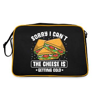 Amour Fromage Grillé Hommes Femmes - Sac Retro - noir/or - Dos